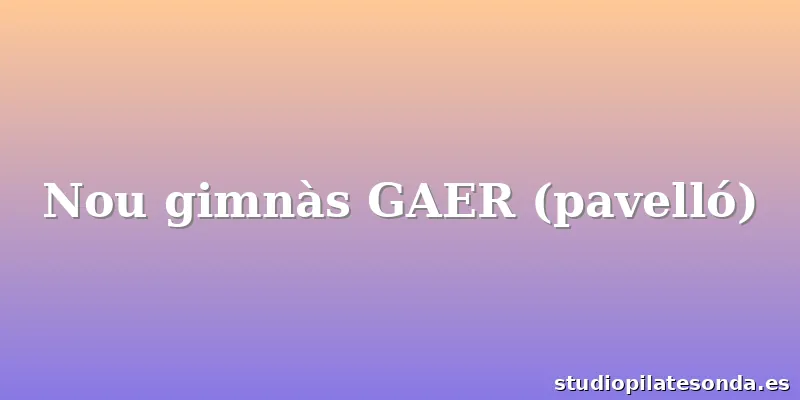 Nou gimnàs GAER (pavelló)