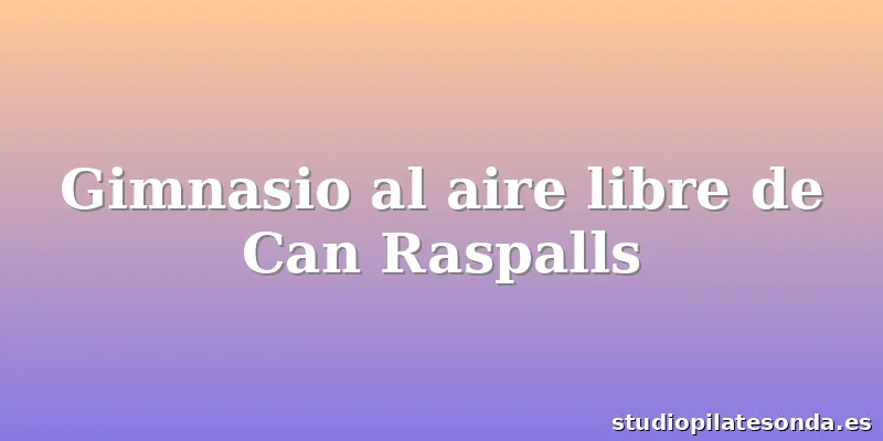 Gimnasio al aire libre de Can Raspalls