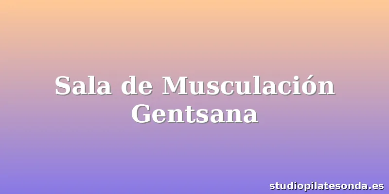 Sala de Musculación Gentsana