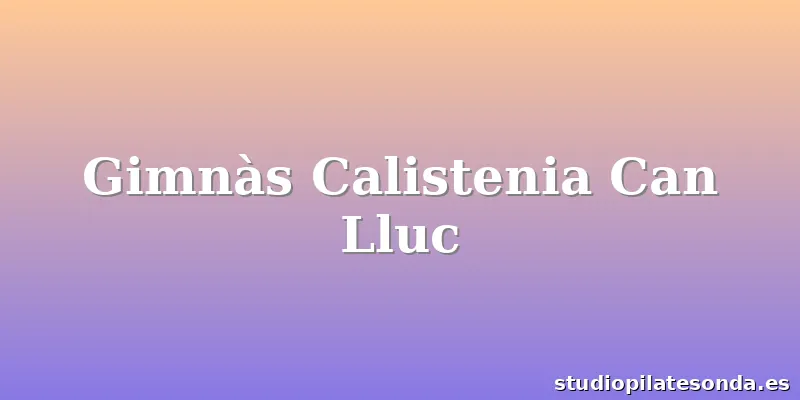 Gimnàs Calistenia Can Lluc