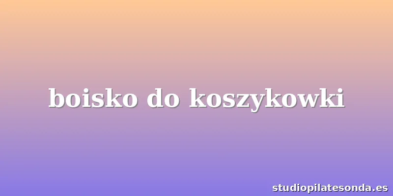 boisko do koszykowki