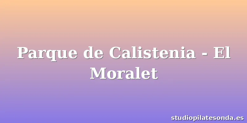 Parque de Calistenia - El Moralet