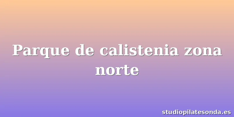 Parque de calistenia zona norte